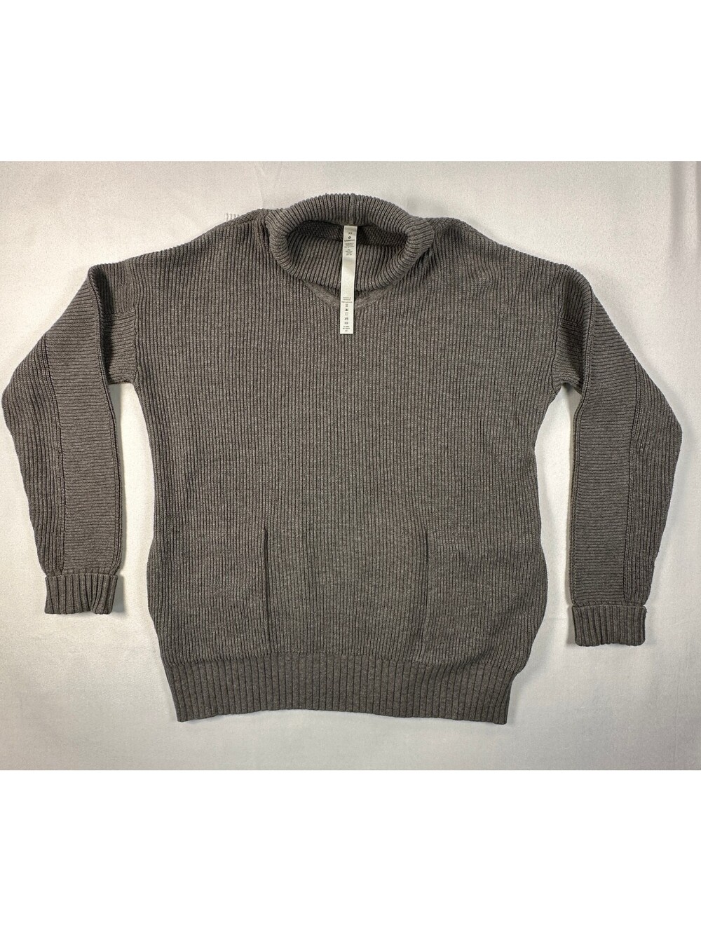 Lululemon Cozy Calling Turtleneck Sweater Gray Pima Cotton Yak Knit XS